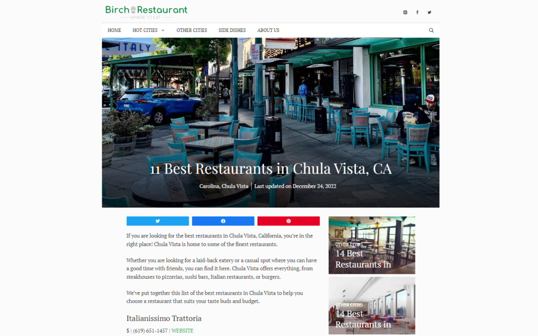 Farmer’s Table Named In 11 Best Restaurants In Chula Vista